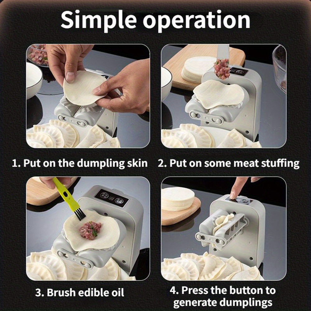 1pc   rechargeable automatic dumpling making machine with lithium battery usb charging food contact safety   1500 dumplings when   very suitable for home use a magical dumpling making tool details 3