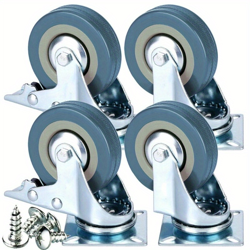 

4pcs 2 Duty Casters - Lockable For And - Tpu