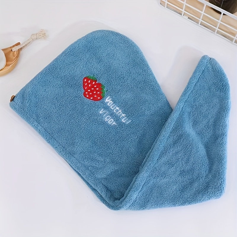 1pc microfiber hair towel   drying cap quick dry hair towel for bathroom super absorbent hair wrap towel for women embroidered hair wrap turban bathroom supplies bathroom accessories details 8