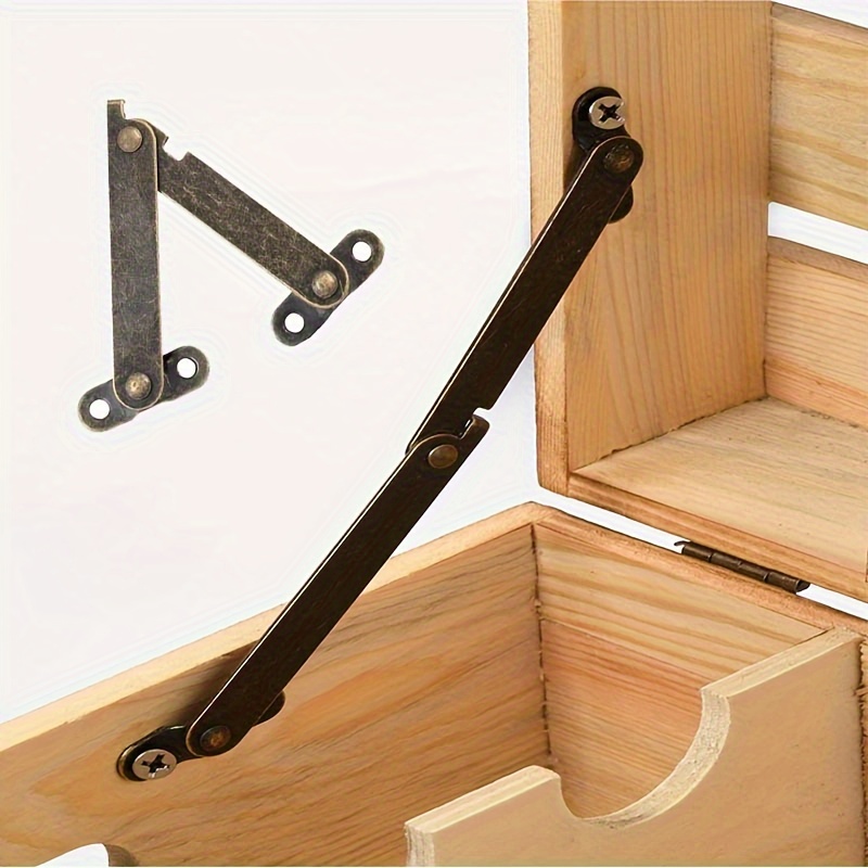 

4pcs Folding Lid Hinges, Bronze Lid Hinges, Hinges, Lid Hinges, Display Brackets For , Wooden Jewelry