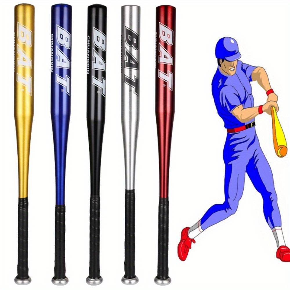 1pc thickened all aluminum alloy baseball bat 20 inch high hardness lightweight   for adult   games red blue black sports equipment sleek sports gear    