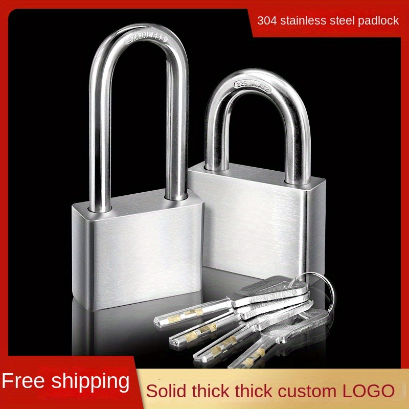 

304 Stainless Steel Padlocks - Uncharged, Anti-theft, Rust-resistant, Durable And Safe - Set Of High-quality Padlocks For Outdoor Use