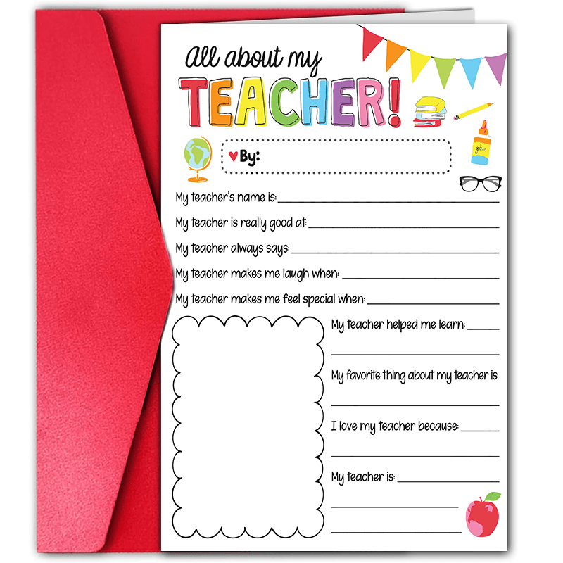 

1pc Funny Teacher Appreciation Card, Creative Thank You Teacher Pattern, The Best Gift For Teachers, Teacher Appreciation Week