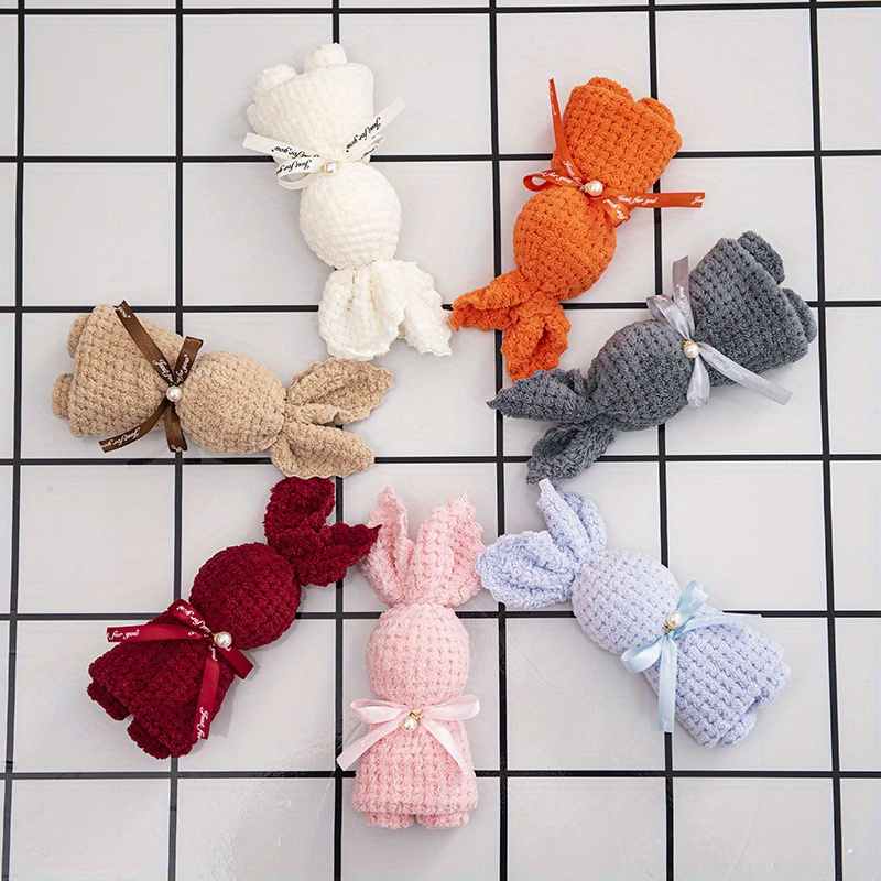 

1pc Rabbit Pattern Washcloth, & -drying Towel, & - Bathing Towel, For Bathroom, Bathroom , Warming