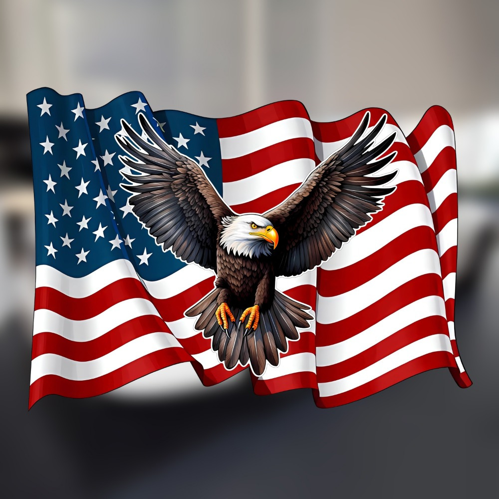 

American Flag And Eagle Decorative Sticker For Car Motorcycle And Computer Decorative Sticker