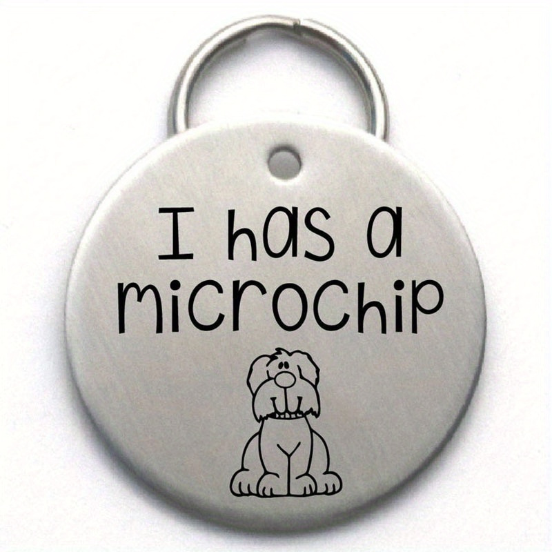 

Engraved Stainless Steel Pet Id Tag - "i Has A " - Cute Tag With Closure