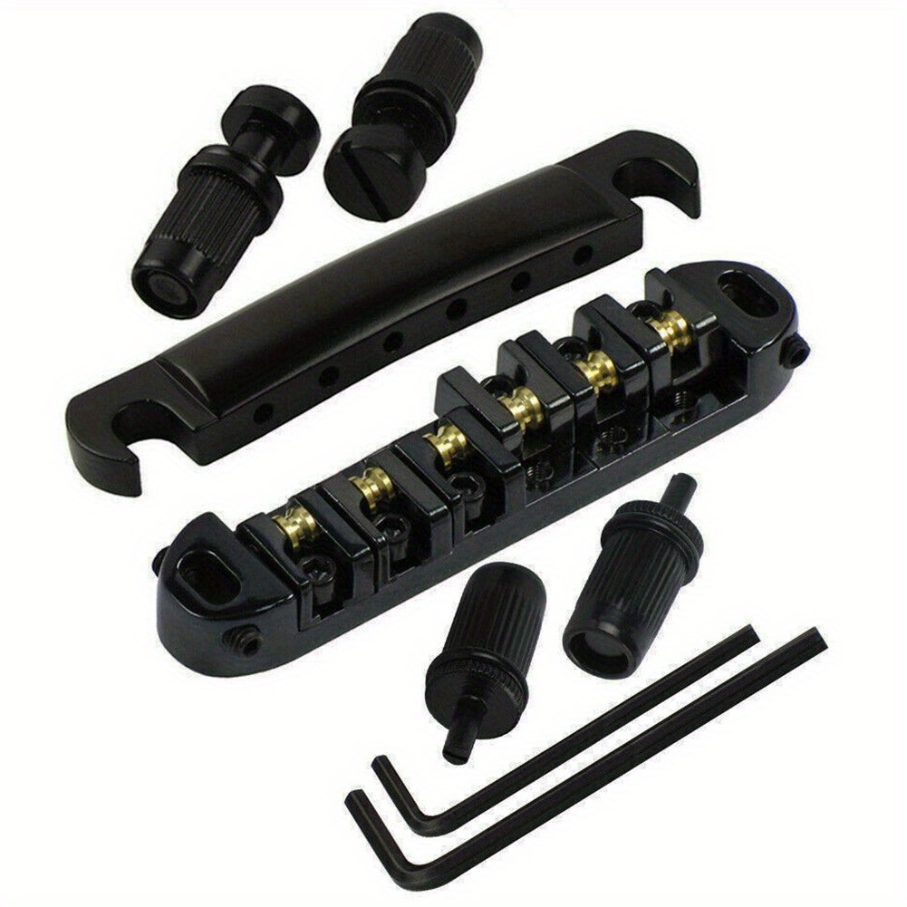 1 Set (U+L) Tune-O-Matic Bridge LP SG Electric Guitar Bridge String Board Bridge Rolling Ball Roller Les Paul Bridge