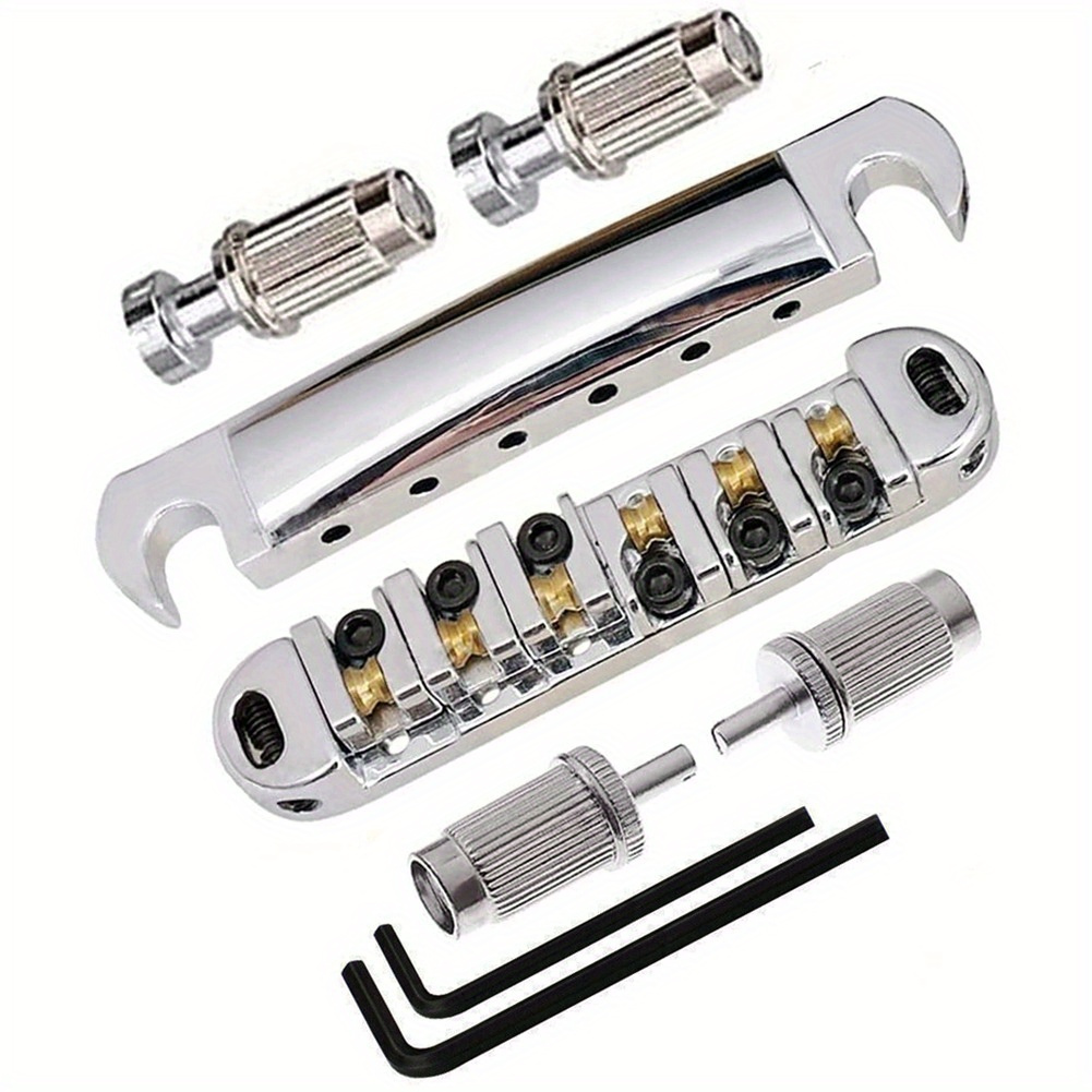 1 Set (U+L) Tune-O-Matic Bridge LP SG Electric Guitar Bridge String Board Bridge Rolling Ball Roller Les Paul Bridge