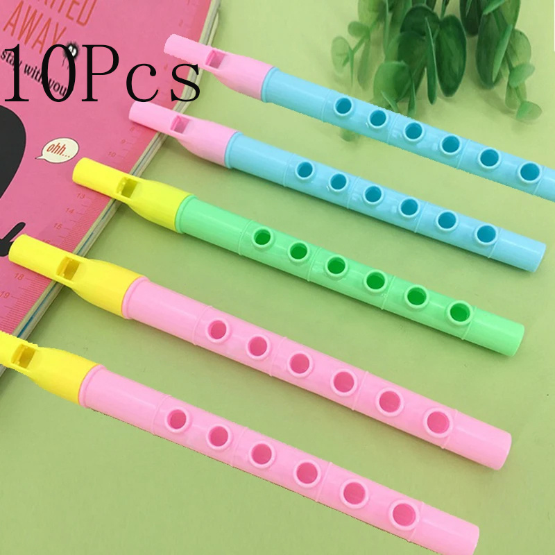 

10pcs Children's Musical Instruments Small Flute Educational Toys Party Favor, Christmas Gifts, Class Treasure Box, Birthday Gifts (random Colors)