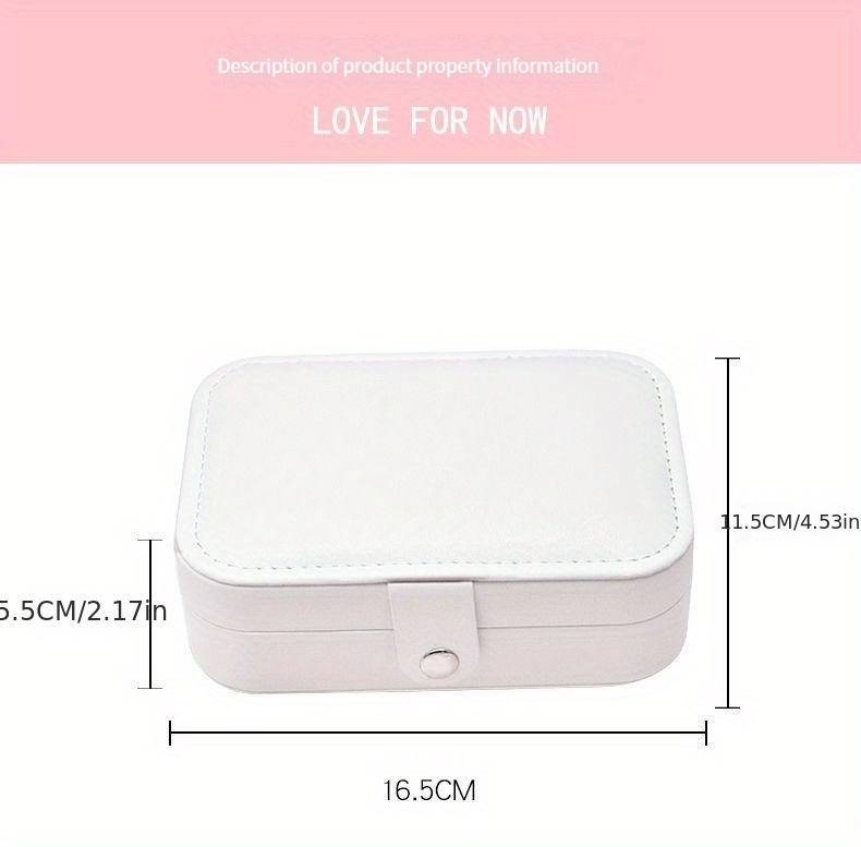 1pc Estuche de Almacenamiento de Joyería de Doble Capa Portátil - Versión Coreana - Organiza Pendientes, Collares y Anillos - Organizador de Escritorio para Uso en Hoteles
