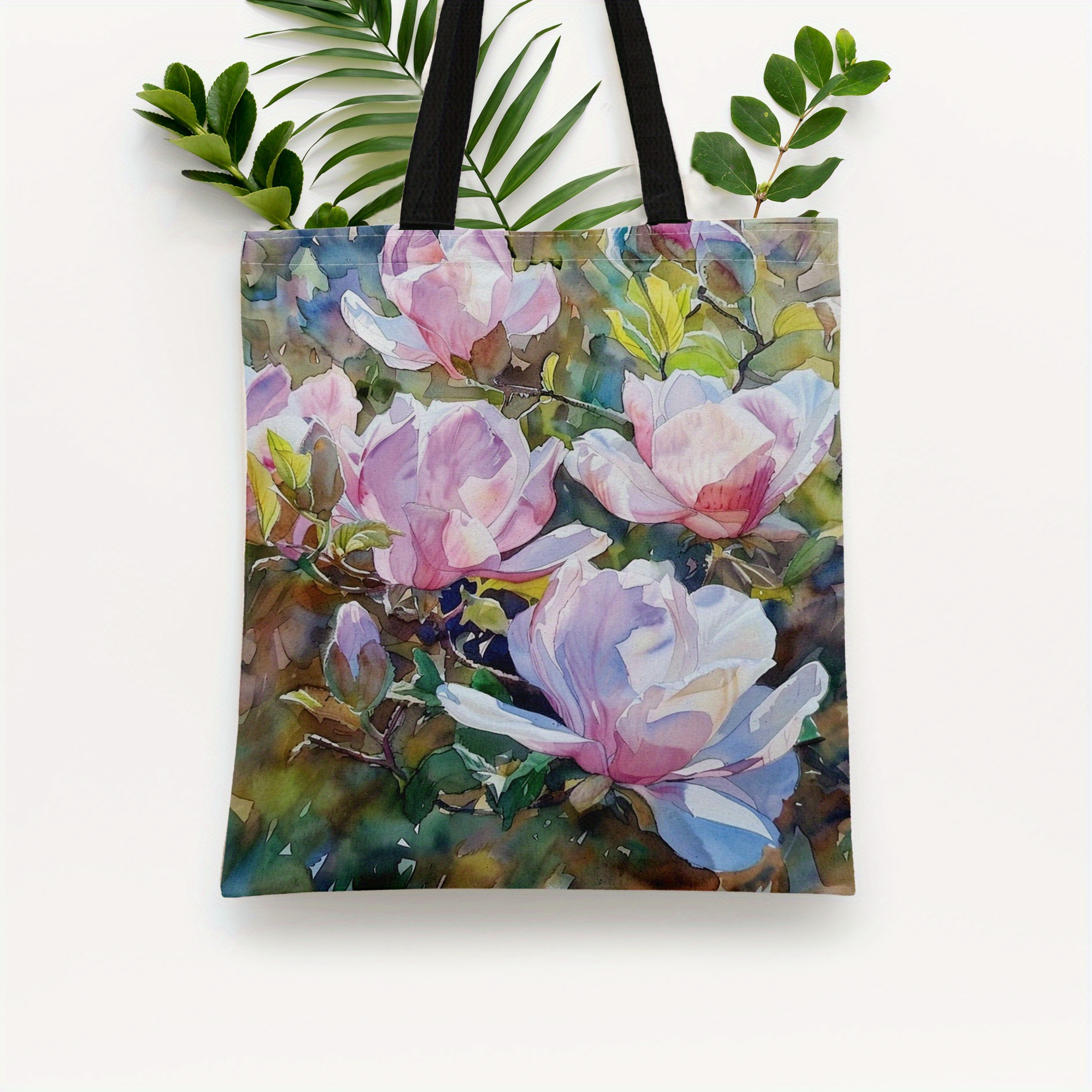 

Aesthetic Flowers Pattern Shoulder Bag, All-match Shopping Commuting Handbag For Women, Daily Use Bag