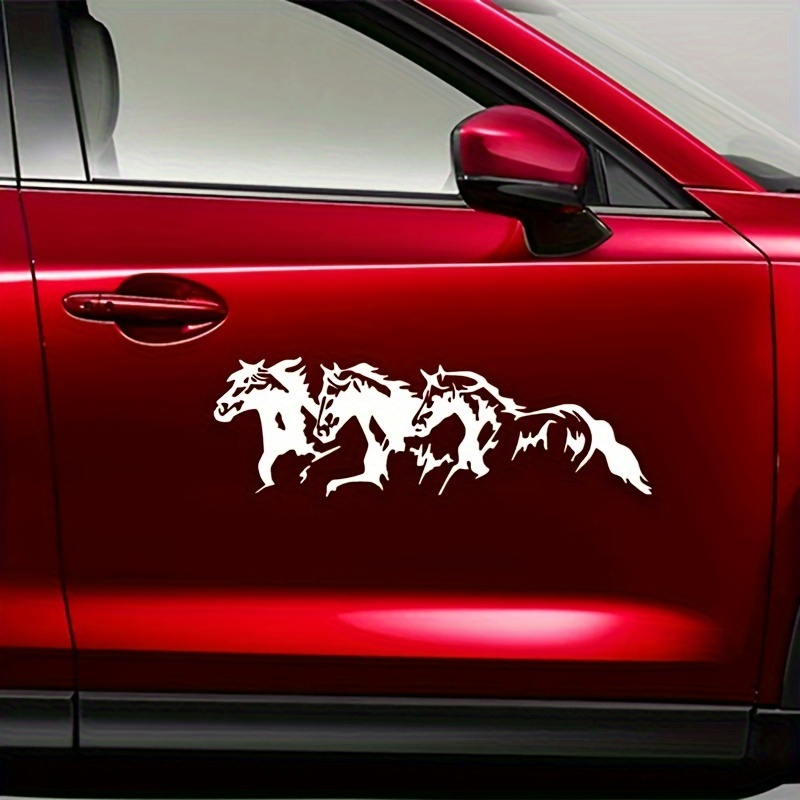 Running Horses Vinyl Car Stickers Cool Waterproof Removable - Temu