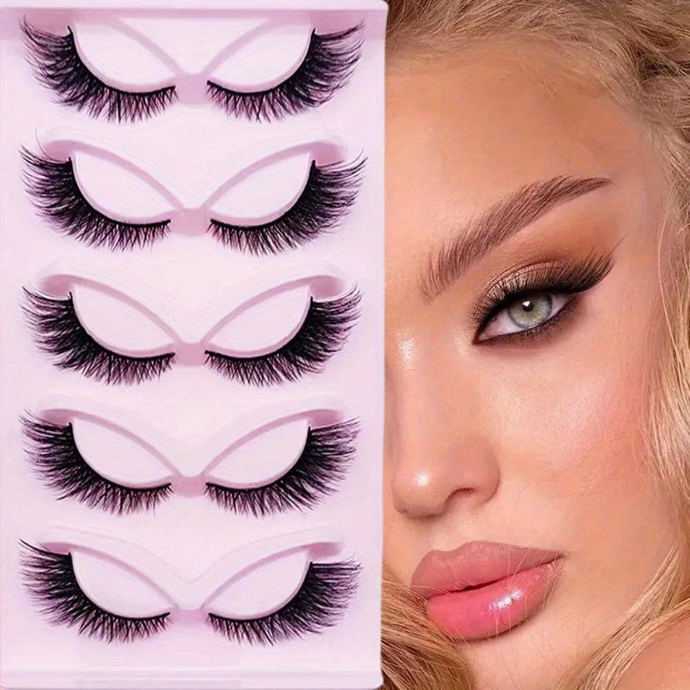 Cat Eye Lashes Wispy Fake Lashes Fluffy Cat Eye Lashes Extensions False Eyelashes