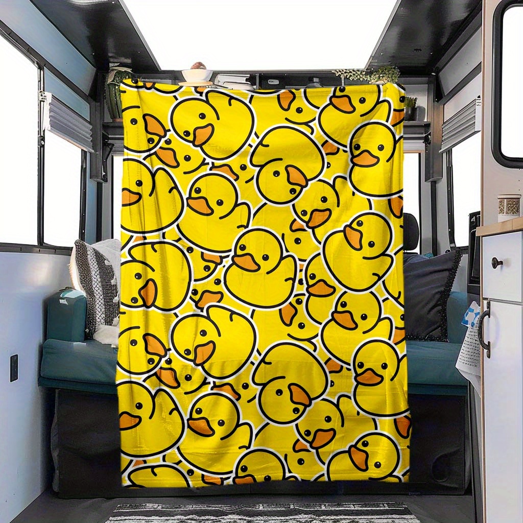 

1pc Little Printed Nap Rv Travel Camping Comfortable And Convenient Blanket, All Seasons Universal Holiday Gift Blanket