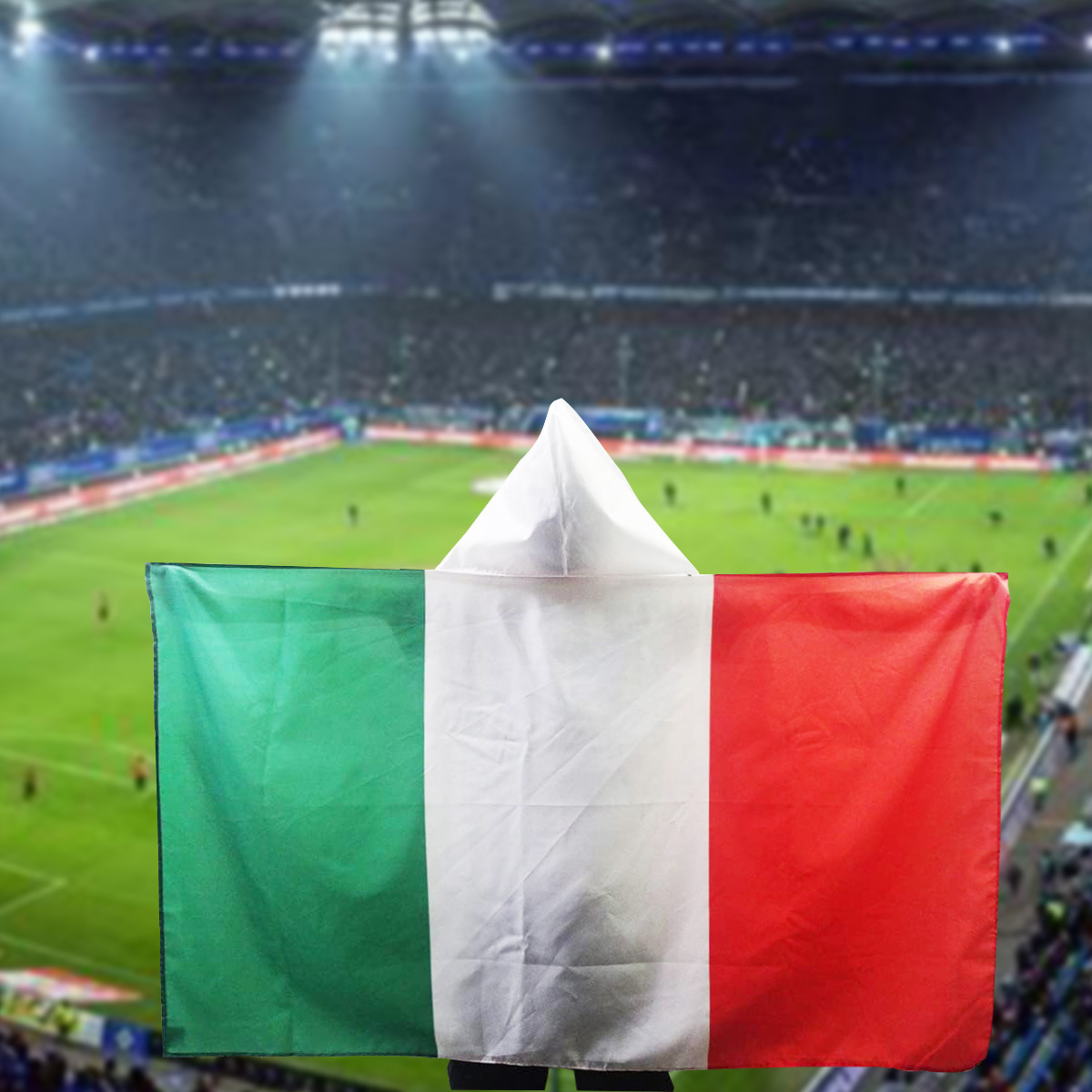 

1pc, Italy Body Flag With Cap 90x150cm 3x5ft Body Cape Flag Ita It Italia Euro Fan Flags Banner Fans Cheering Flag Fans Gift Indoor Outdoor Banner Decorations