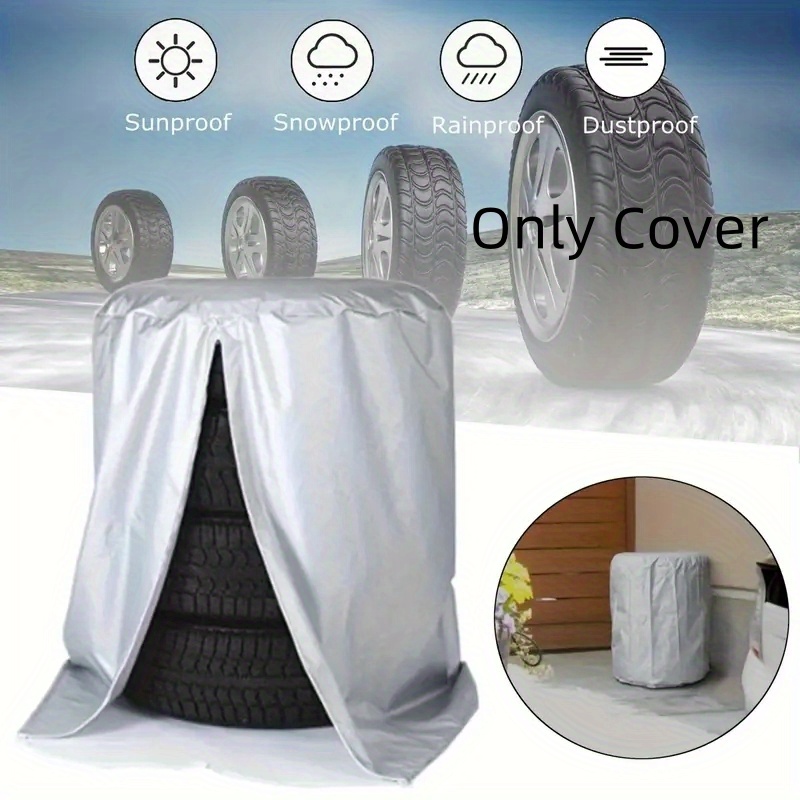 

4pcs Car Tire Storage Bag Snow Tire Cover Spare Tire Cover 420d Oxford Cloth Car Wheel Tire Cover