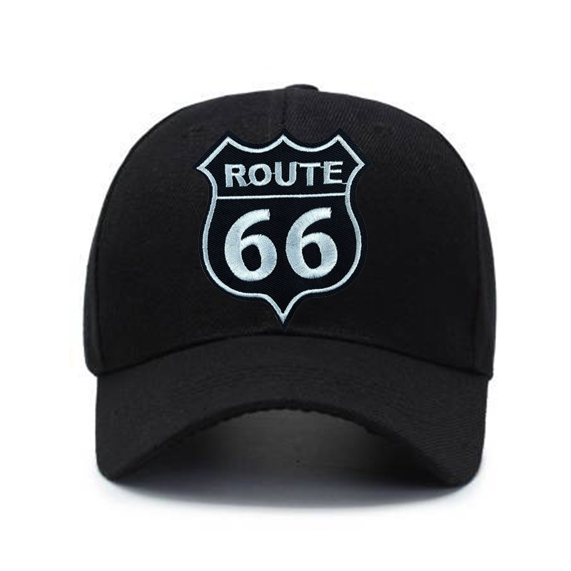 

1pc Unisex Route 66 Embroidered Baseball Cap, Street Style Adjustable Sports Duckbill Hat, Ideal Choice For Gift