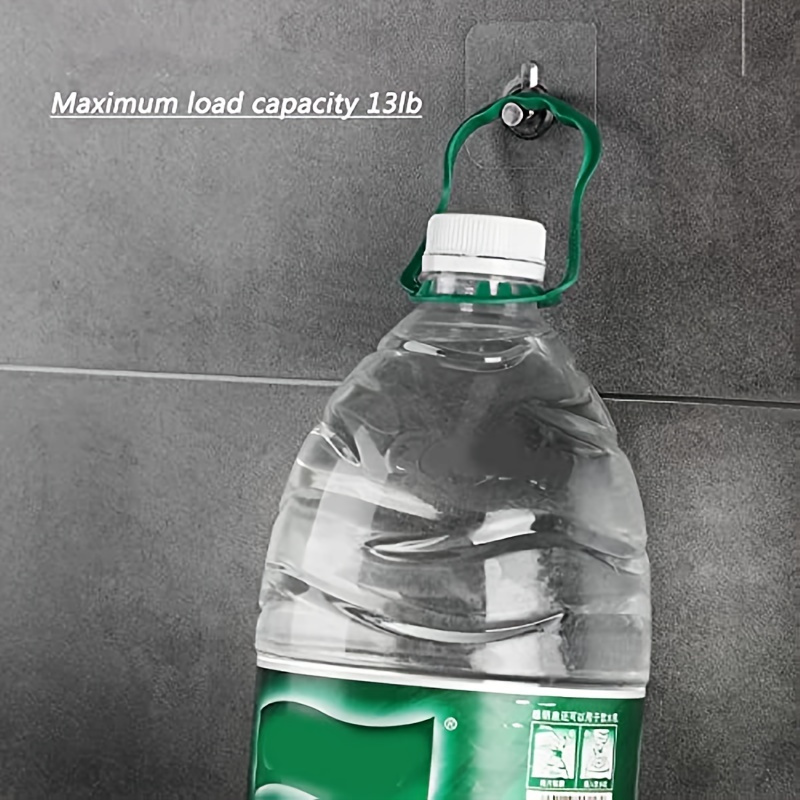 10pcs Self-Adhesive Wall Hooks, 5.9KG Capacity, No Nails Needed for Hanging Pictures, Towels & More - Easy Installation, Damage-Free Design, White Plastic Material, Hooks for Hanging Things Wall