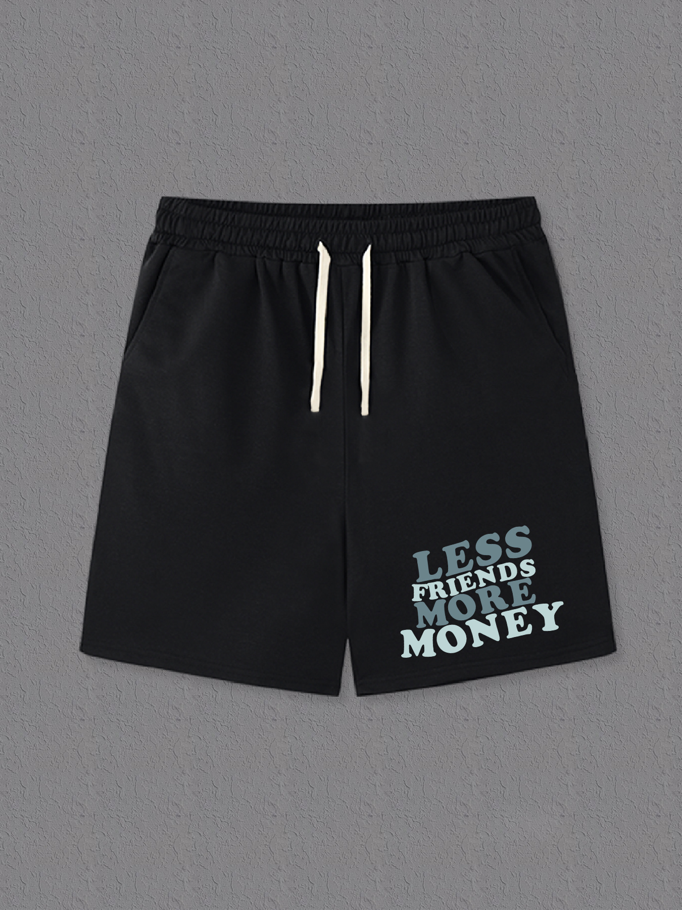 Less Friends Money Print Men's Drawstring Pants Loose Casual Temu New