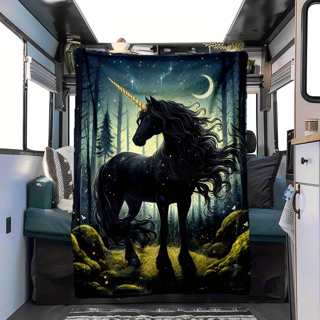 

Unicorn Pattern Printed Nap Rv Camping All Universal Blanket The