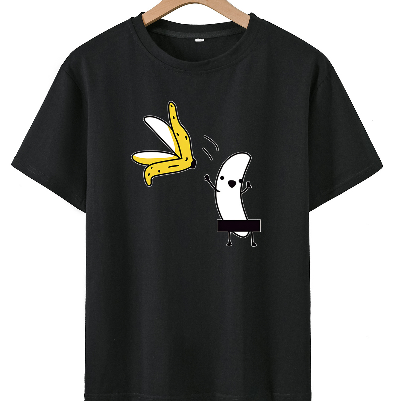 

Funny Banana Print, Teen Boys Creative T-shirt, Comfy Crew Neck Casual Tee Top, Trendy Summer Top