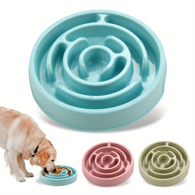 

1pc Plastic Dog Slow Feeder Bowl, Anti-choking Dog Food Bowl Puzzle Snack Bowl For Neck Protection