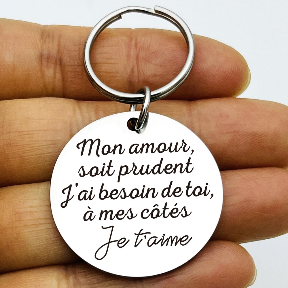 

French Drive Safe Keychain Boyfriend Gifts I Need You Here With Me Trucker Husband Gift Dad Gift Valentine's Day