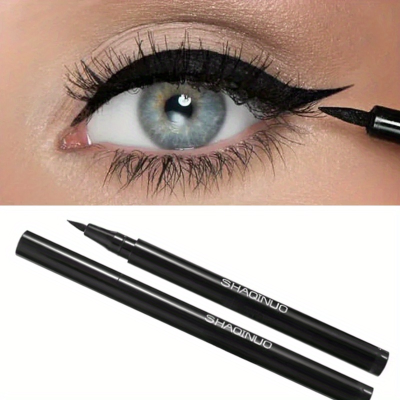 

1pc Ultra Thin Silky Matte Liquid Eyeliner Pen Waterproof Lasting Not Blooming Easy To Color Black Eye Liner Pencil Eyes Makeup Tool
