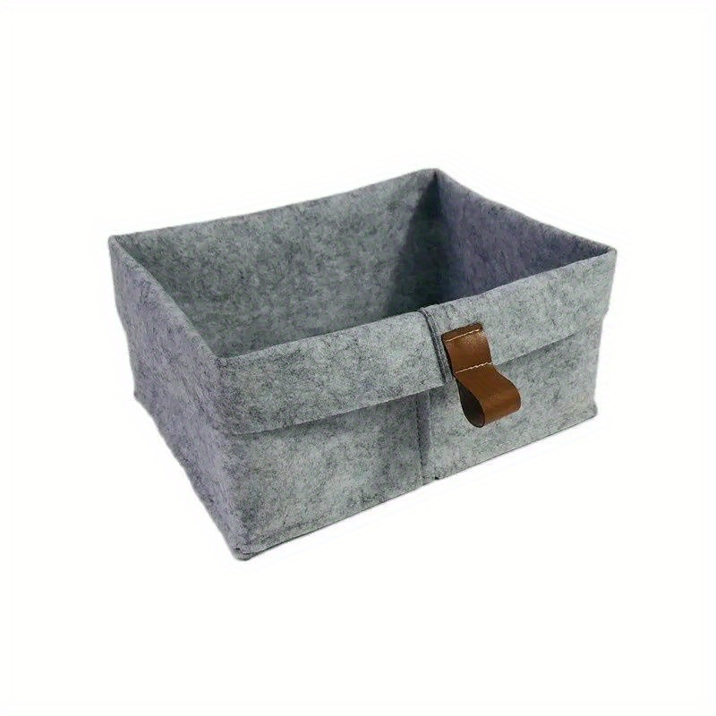 Desktop Storage Basket, Felt Fabric, Bedroom Tabletop Organizer, Pen Holder, Clutter Storage, Cosmetics Organizer, Flower Basket, Shelf Baskets