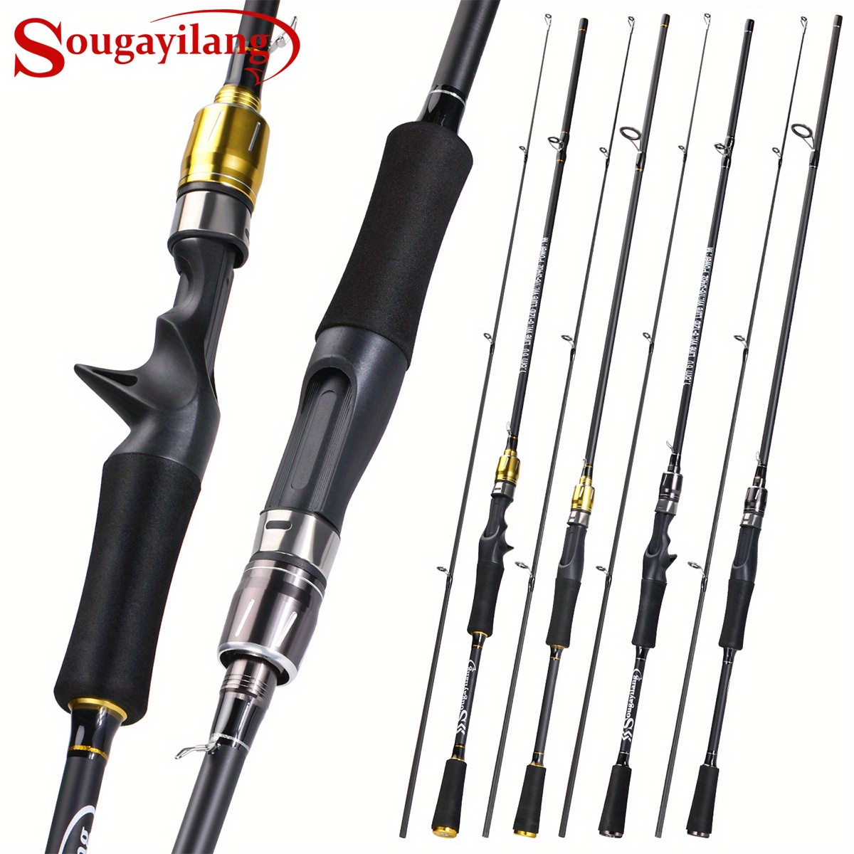 Sougayilang Graphite Fishing Rods Ultra Light Trout Rods 2 Pieces