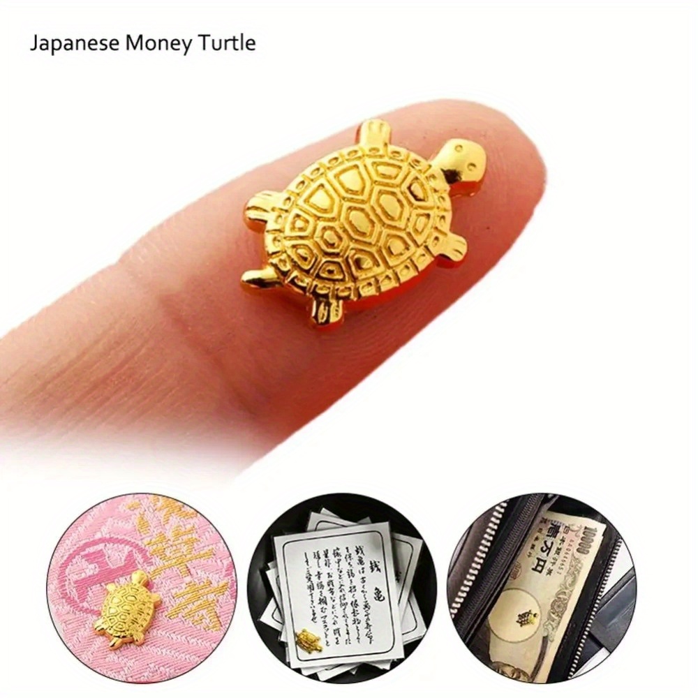 

Authentic Japanese Money Turtle Pendant - Temple Inspired, Golden-plated Alloy For Wealth & , Home Decor & Gifts