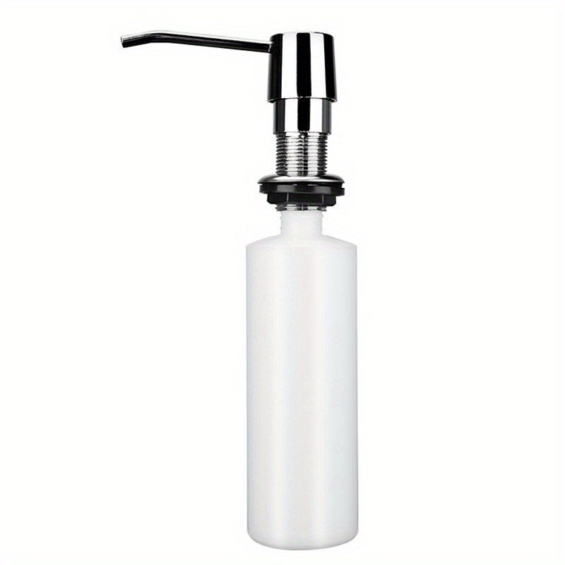 

1pc Creative Refillable Liquid Dispenser, Stainless Steel Sink Soap Pump, 9.4 Inches Tall Bathroom Detergent Bottle, Hotel Hand Soap Machine, Metal And Plastic Construction