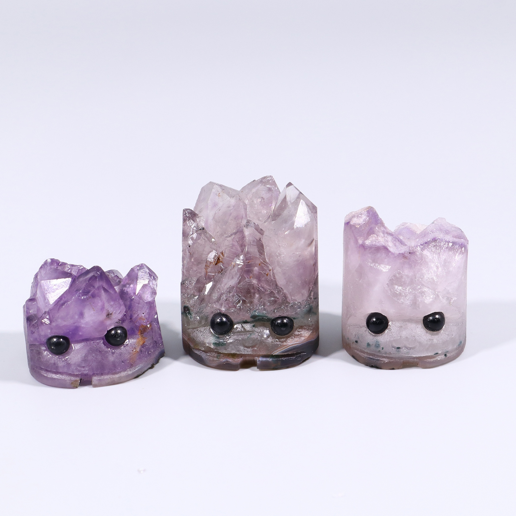 Crystal Cluster Random Color Amethyst Little Hedgehog King - Temu