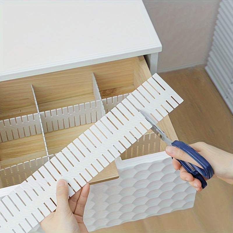 

8pcs Plastic Drawer Clapboard Diy Grid Drawer Divider Household Necessities Storage Organizer