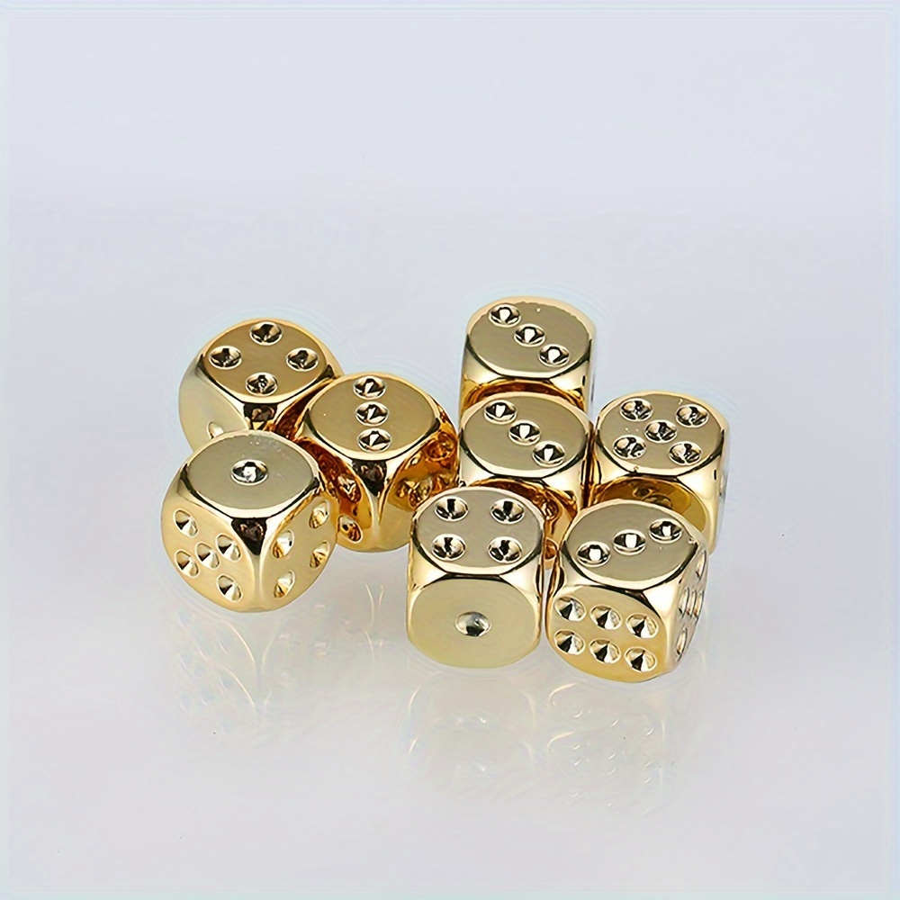 

1pc Electroplated Golden-plated High-quality Dice Set, Multi-sided Dice Set, Essential Toys For Multi-person Parties, Table Games For Bars And Clubs, Fun Dice Games For Family Gatherings, Party Decor