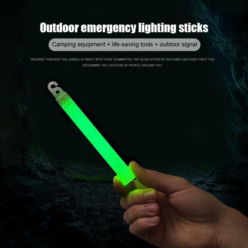 

6-pack Green Glow Sticks, 12-hour Emergency Glow In The Dark Sticks, For Outdoor Camping, Hiking