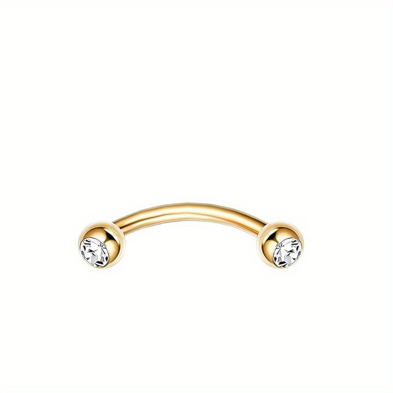 Rook Daith Piercing Jewelry 16g Surgical Steel 8mm Curved Barbell Eyebrow Rings Helix Tragus Snug Lip Belly Button Piercing Daith Rook Earrings For Women Men