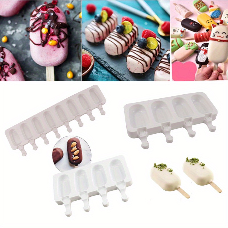 1pc 4pcs ice candy mold ice cream model ice cream mousse silicone mold diy pudding ice   cream mold cake baking mold candy chocolate   mold details 4