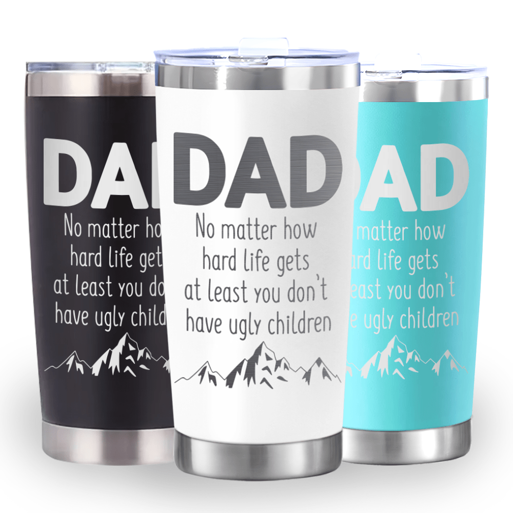 

Father's Day Stainless Steel Cups For Dad From A Son Daughter, Birthday Gifts For Dad, Double Stainless Steel Insulated Travel Cups, Best Dad Gifts, 3 Colors Available, 20oz For Hotel