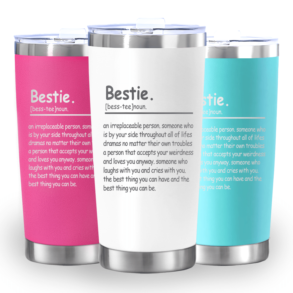 

1pc Best Friend Tumbler Travel Car Cup Bestie Gifts For Women Girls Best Friend Stainless Steel Insulated Tumblers Coffee Cup With Lid Birthday Friendship Presents For Bff Soul Sister 20oz For Hotel