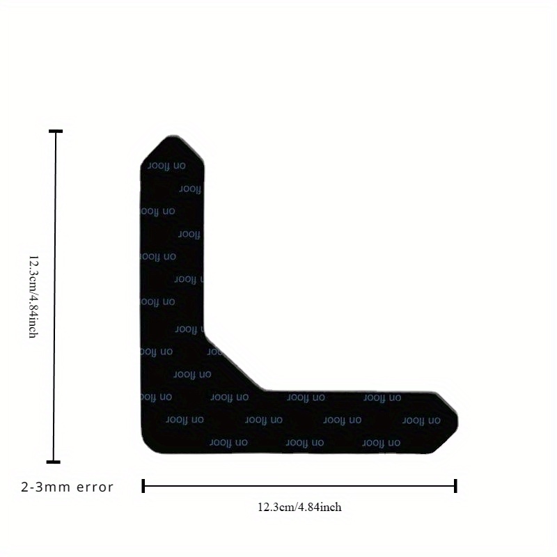 4 шт. высококачественных непротивоскользящих наклеек для ковров, предназначенных для гостиной, столовой, ванной комнаты, которые предотвращают перемещение ковров и скручивание краев. Детали 2.