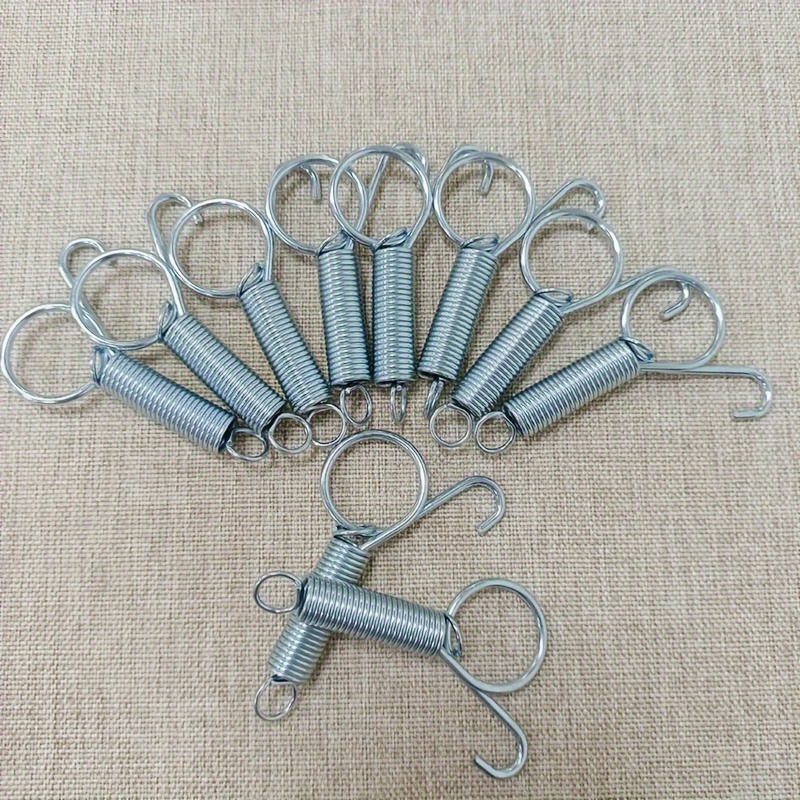 

A Pack Of 10 Spring Hooks For Rabbit Cages, Used For Securing Cage Doors. Hooks Are Essential For Breeding Animals And Pets, As Cats And Dogs, And Are Metal For Long- Use.