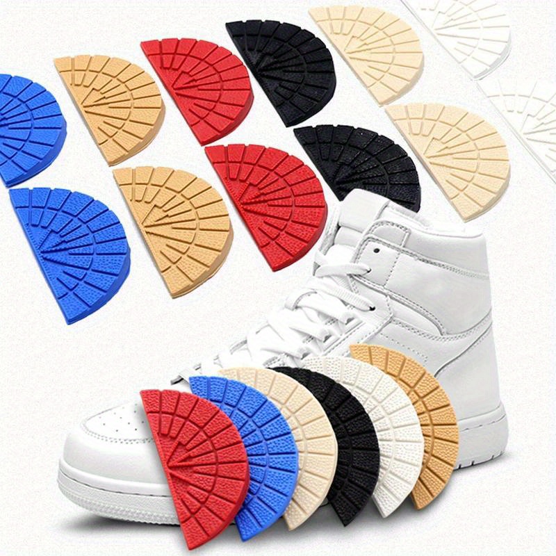 

2pcs/pair Wear-resistant Shoe Sole Protectors, Anti-slip Self-adhesive Shoe Sticker Pads, Suitable For Sneakers And Skate Shoes