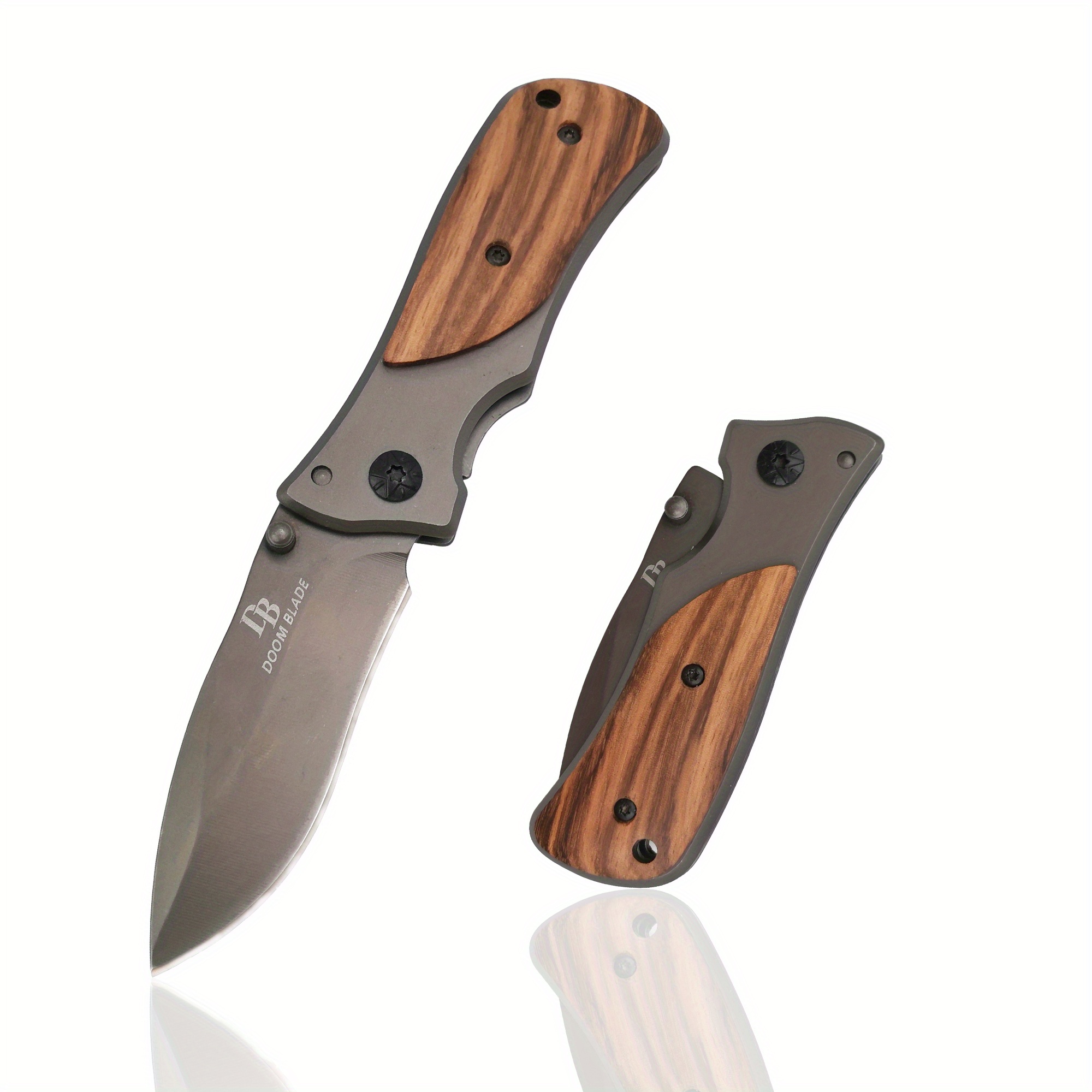 Mini Folding Keychain Pocket Knife Camping Fishing Utility Steel Blade  Knives +