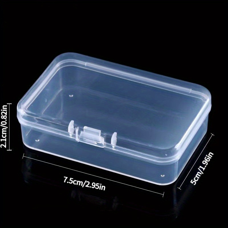 

1/5/10pcs Transparent Plastic Rectangular Storage Box, Vintage Style Parts And Accessories Organizer, Multi-purpose Jewelry, Beads, Stationery, And Small Items Box For Home Organization