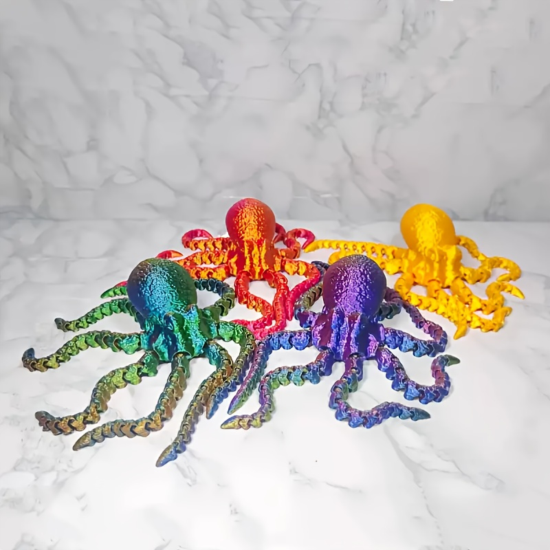 

3d Printed Octopus For Home Office Desk Decor, Ocean Animal Table Ornament, Christmas Halloween Thanksgiving Day Easter New Year Gift