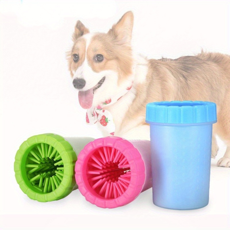 

Xinxin Yuan Pet Washing Cup: Silicone Dog Paws Cleaner, No Electricity, Suitable For Dogs - Green, Blue, Pink Options