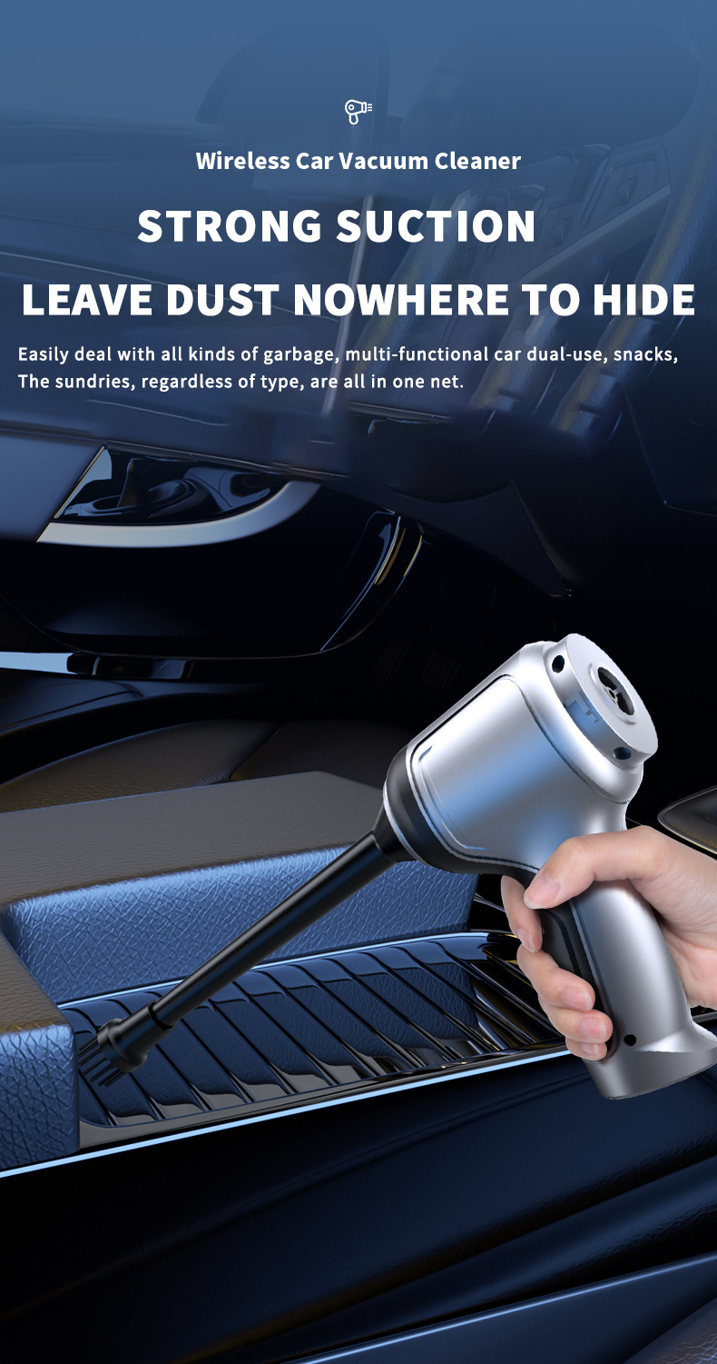 1pc wireless handheld vacuum cleaner 80w high power brushless portable mini vacuum for car and home use 4000mah battery     for desktop keyboard cleaning details 5