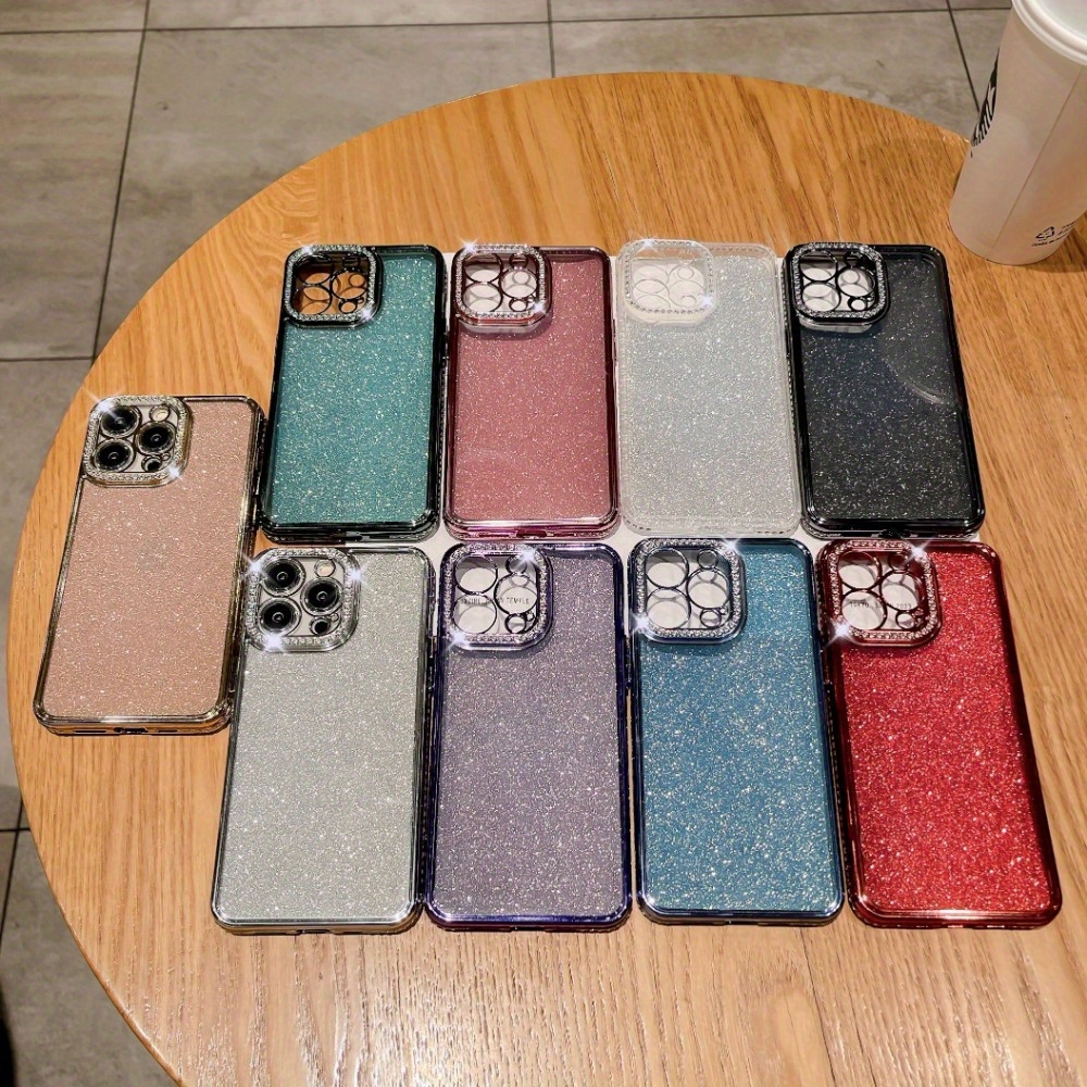 

Sparkling Solid Color Rhinestone Case Phone Case Suitable For Phone15 14 13 12 11 Pro Plus Promax