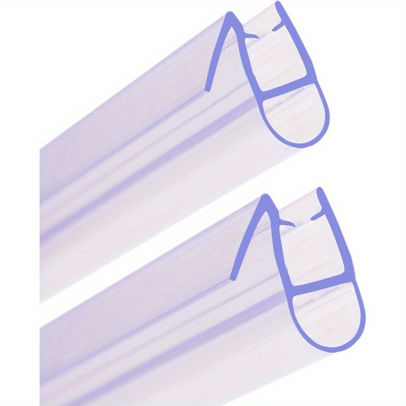 

2pcs Shower Door Seal, 50cm/19.7in Replacement Seal For 4 Mm/6 Mm Glass, Thick Shower Strip Glass Door Floor Seal, Bathroom Accessories